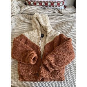 Sweet Rain Chevron Teddy Coat